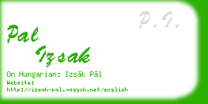 pal izsak business card